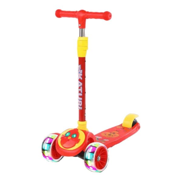 SMTE Kids Ride on Scooter with Flashing Wheels - Red