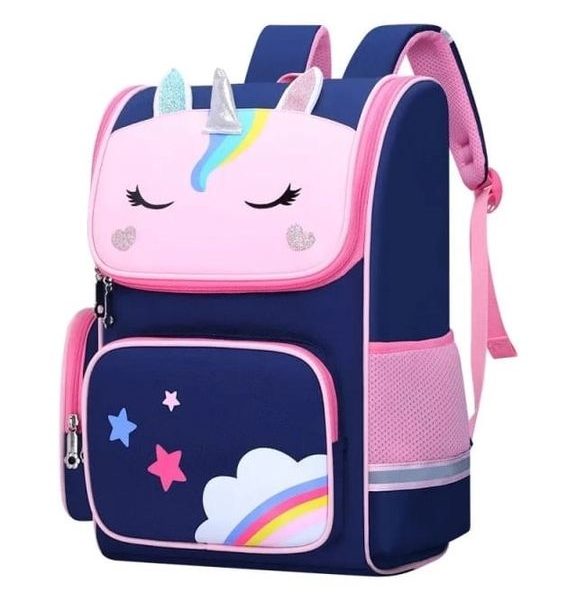 Unicorn School Backpack - Blue