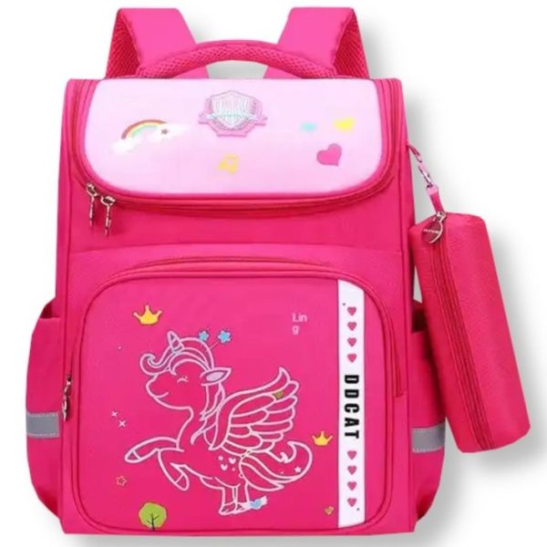 School Backpack - Dark Pink