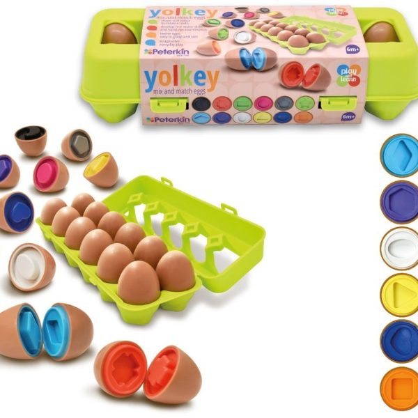 PETERKIN Matching Eggs 12pc - Shapes and Colours