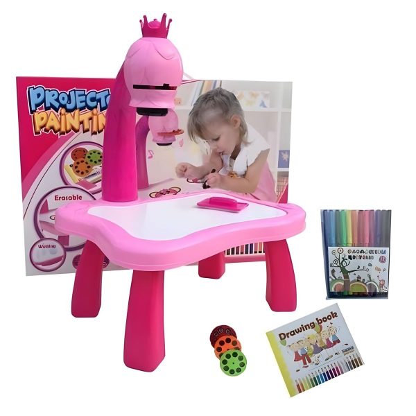 Child Learning Desk with Smart Projector, Trace and Draw Projector Toy
