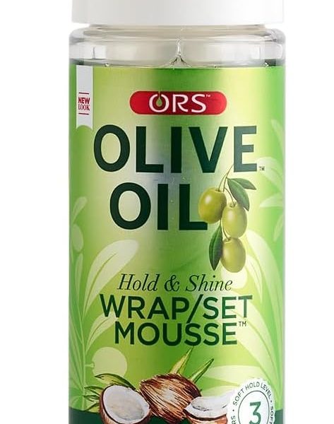 ORS Olive Oil Wrap/Set Mousse l 207ml l Infused with Nourishing Coconut Oil - Perfect for Styling and Conditioning