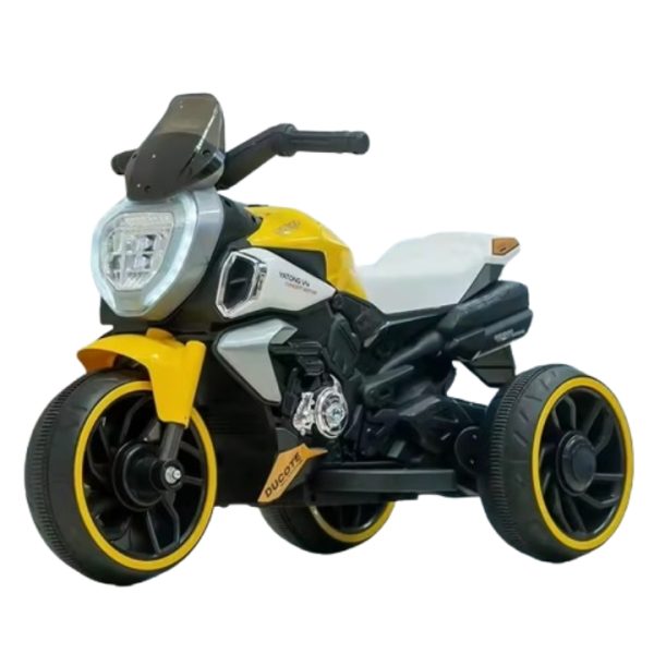 Electric 3 wheel Mini Superbike With Rechargeable Battery For Kids - Yellow