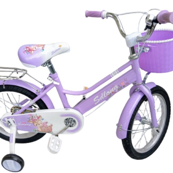 12/14/16 inch Purple bicycles for girls with Rabbit seat and side wheels