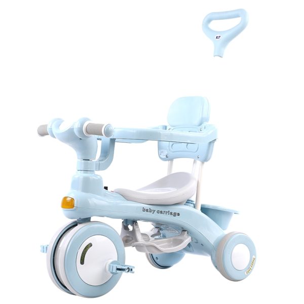 Kid's 3 in 1 Tricycle Push Bike - Light Blue
