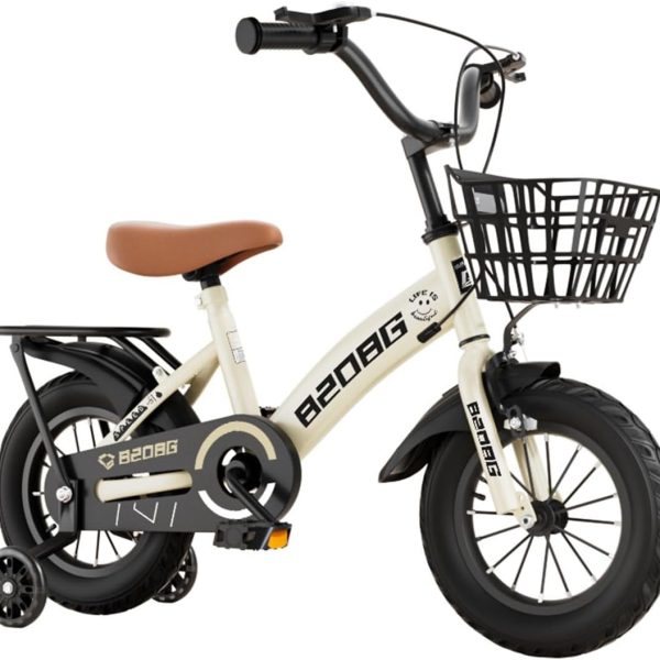 BezosMax Kids Bike for Girls Boys Ages 2-8 Years, 14 16 18 Inch Kids Bike with Training Wheels & Basket, Children's Bicycle with Handbrake & Basket for Beginners Multiple Colors