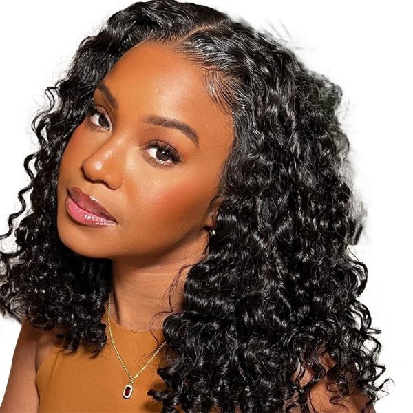 VSP 14 Inch Glueless 13x4 Short Curly Bob Lace Front Wigs Brazilian Hair