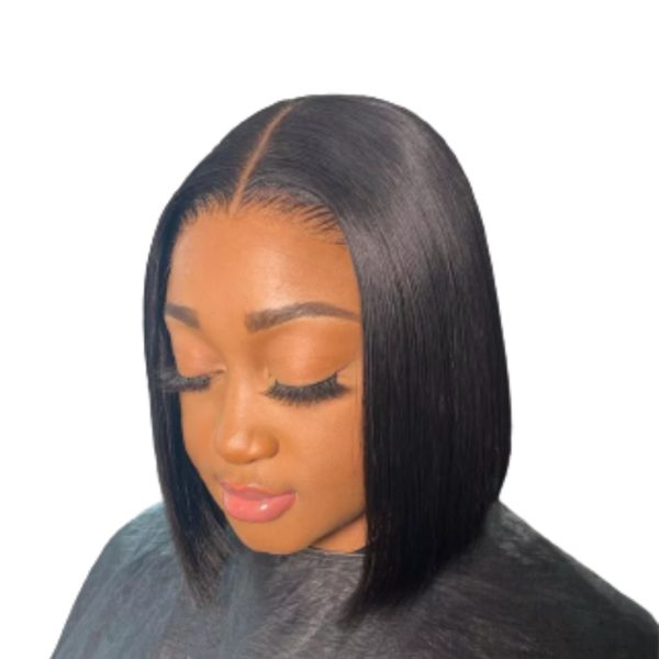 10 inch Full Frontal Straight Bob Cut Brazilian Hair wig.