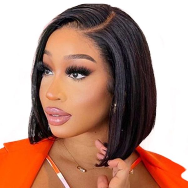 Golden Perfect Bob Wig 13x4 HD Lace Front Wigs Straight Hair Glueless 10''