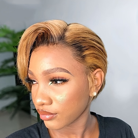  cut lace front wigs human hair 13x4x1 natural black lace front wigs human hair side part curly short bob wigs straight lace front cut wigs for women easy to style and details 3