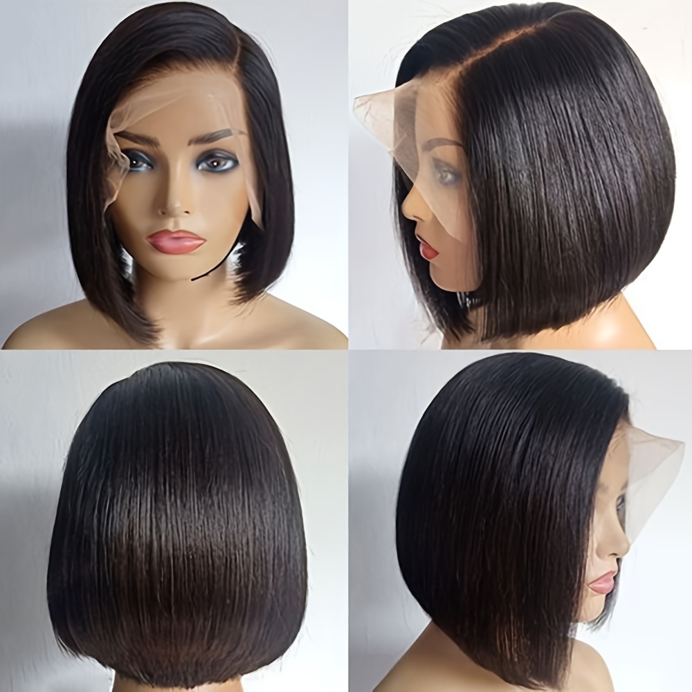 short bob wig 13x4 lace front human hair wigs straight bob wig 13x4 lace frontal short bob wigs for women 150 density details 3