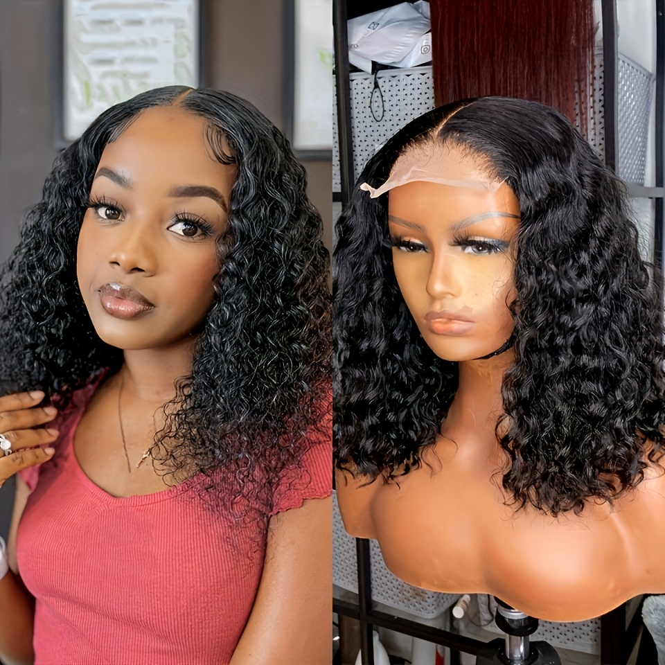 short bob wig wet and wavy water wave 4x4 lace closure wig brazilian transparent lace frontal human hair wigs for women 150 density 4 4 lace wig details 3