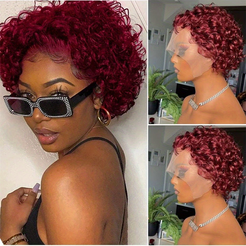 6 inch short curly lace front wigs human hair 13x1 cut short curly human hair wigs lace front wigs knots short wigs for women human hair details 6