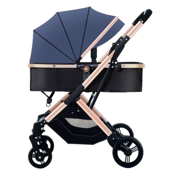 2 in 1 Baby Stroller Portable Baby Jogger Carriage Folding Prams - Blue