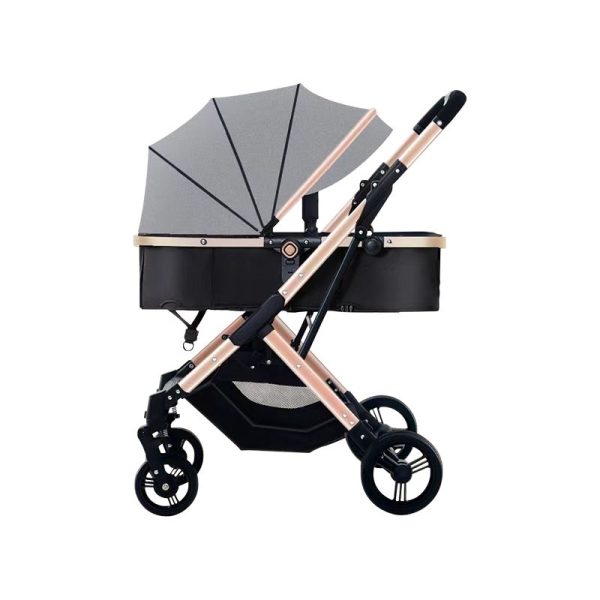 2 in 1 Baby Stroller Portable Baby Jogger Carriage Folding Prams - Grey