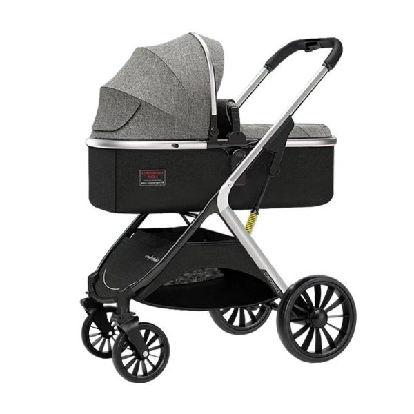 Baby Links Luxurious 2 in 1 baby Stroller - Grey and Silver