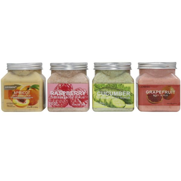 Deep Exfoliating Fruity Sherbet Body Scrubs - Set of 4