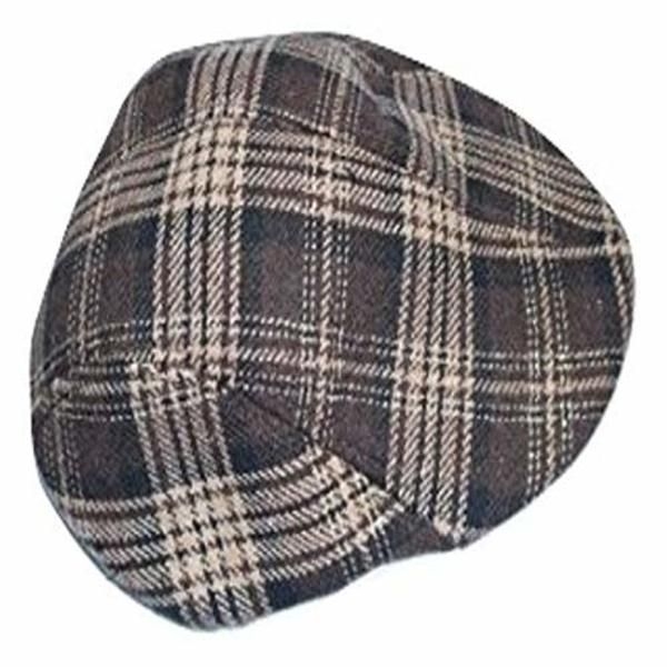 Beret flat cap vintage hat for men- brown