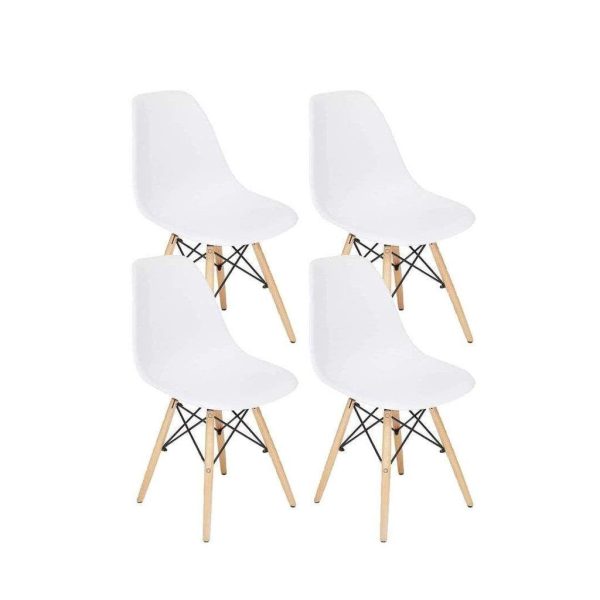Replica Eames Side Chair - Set of 4 - White