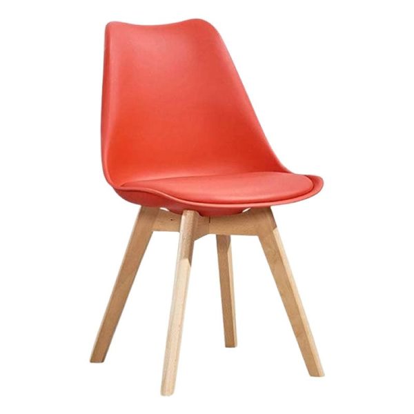 Classy Padded PU Leather Chair - Red