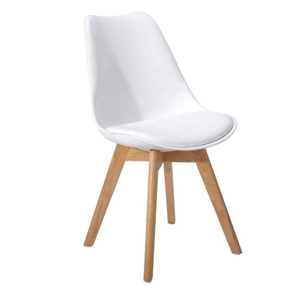 Classy Padded PU Leather Chair - White