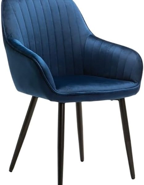 Decorotika Velvet Dining Chair - Navy