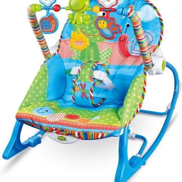 Jack Brown Baby Infant-to-Toddler Rocker, Blue