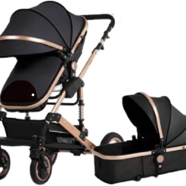 Belecoo Q3 Baby Stroller Pram 2 in 1 Black