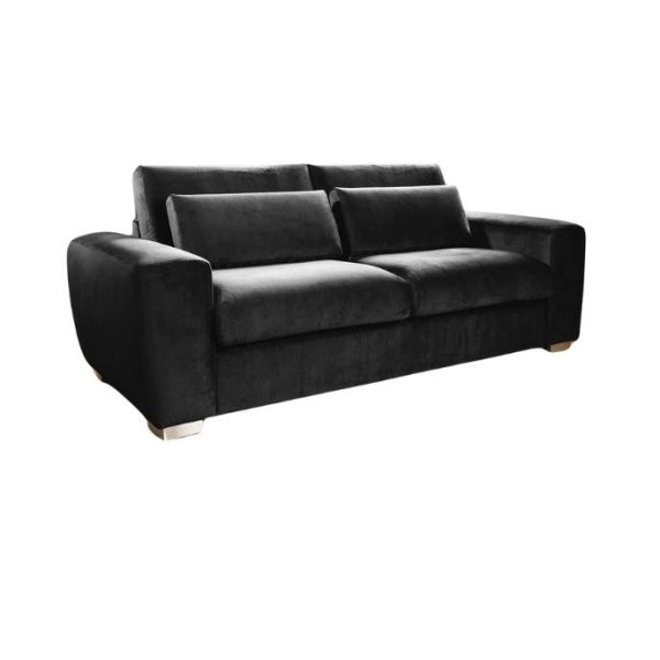 Navada 3 Seater Sofa Couch - Black