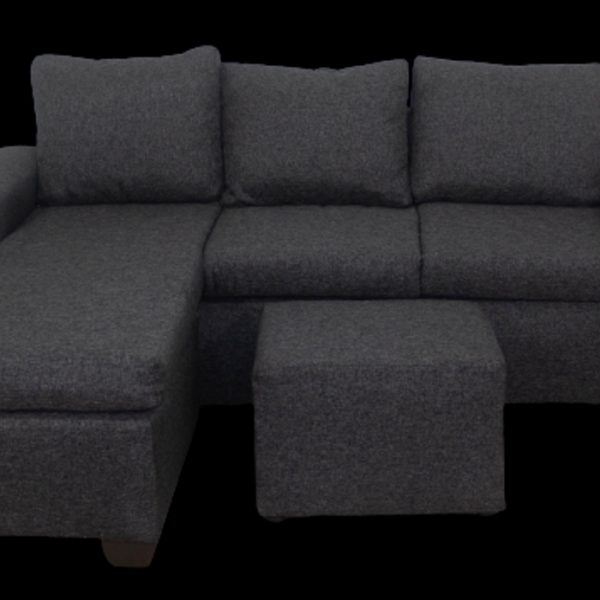 Andre 3 Seater Sofa - L Shape - Charcoal