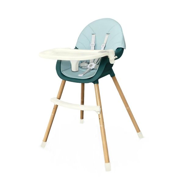 2 in 1 Baby High Chair Baby Feeding Chair -Baby Booster Chair - Green