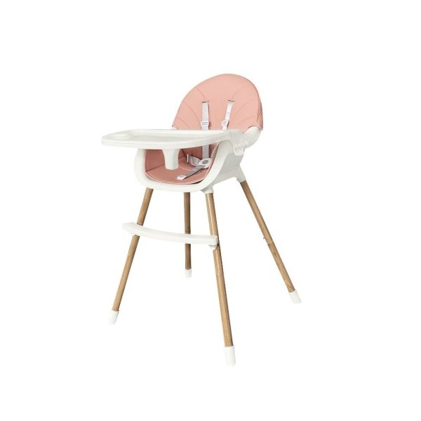 2 in 1 Baby High Chair Baby Feeding Chair -Baby Booster Chair - Pink