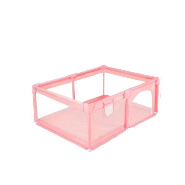 Baby and Toddler Double Door Safety Play Pen with 360 Views - Pink