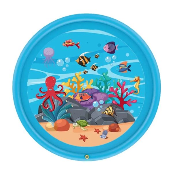 Spray and Splash Pad for Kids Water Toy Sprinkler Outdoor Play Mat 170cm