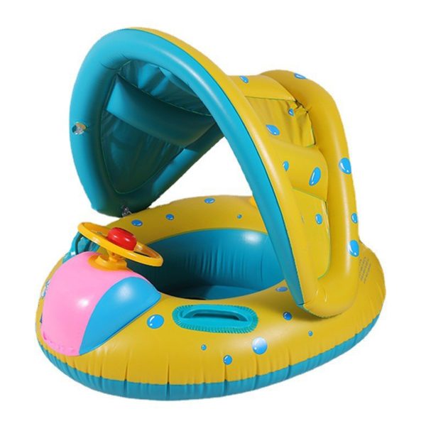 Baby Swimming Ring Yacht Style Swim Protection Awning For Sun Protection