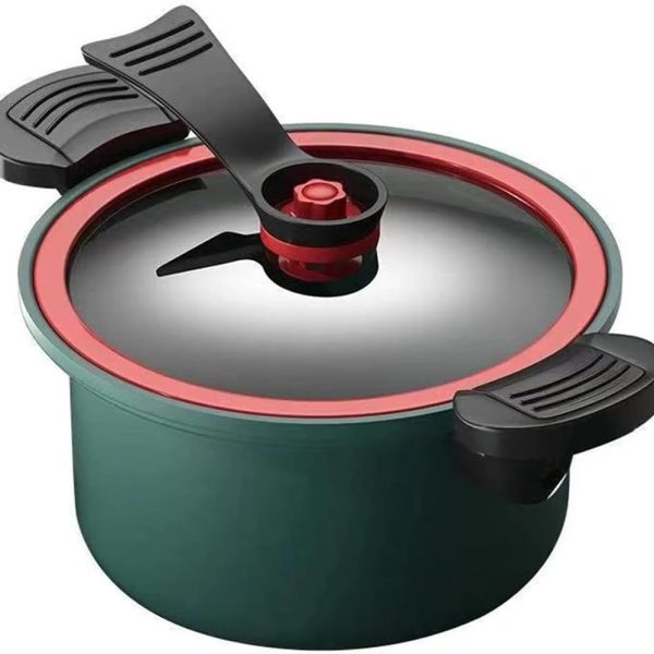 Xgxoz Pressure Cooker 3.5L Soup Meat Pot Rice Cooker Gas Stove Micro Pressure Cooker Stew Pot Non-Stick Cooking Pots Kitchenware,Green