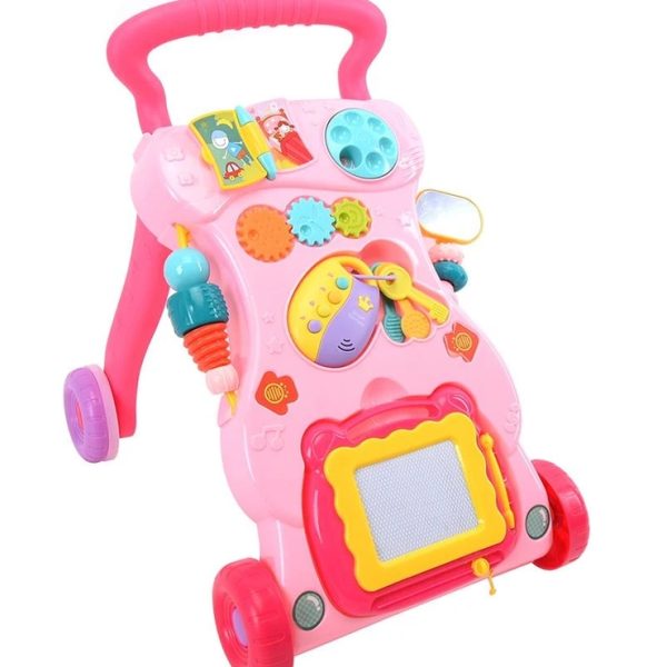 Jack Brown Multifunctional First Steps Baby Walker Toy - Pink