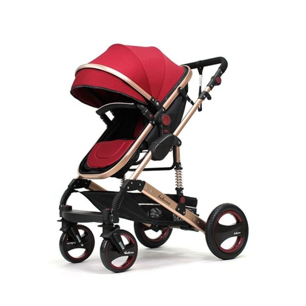 Belecoo Baby Stroller 2 in 1 Child Pram - Burgundy Colour