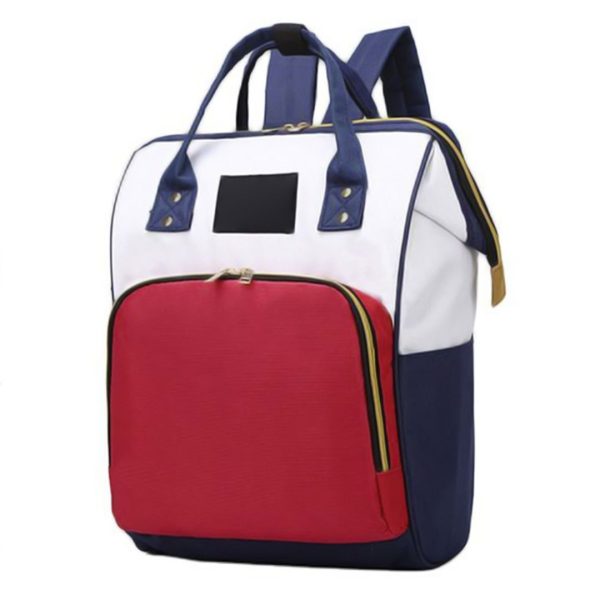 Baby Links Backpack Diaper Bag - Red And Navy Blue