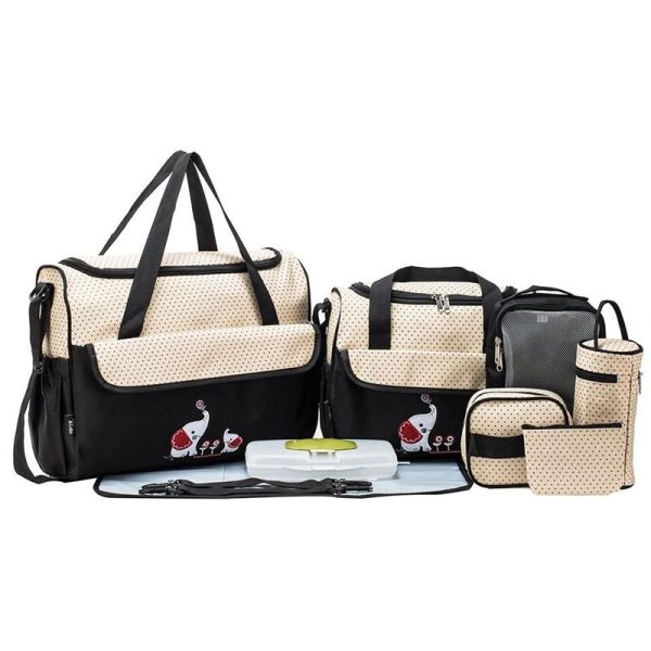 Baby Links 10 Piece Elephant Embroided Diaper Bag