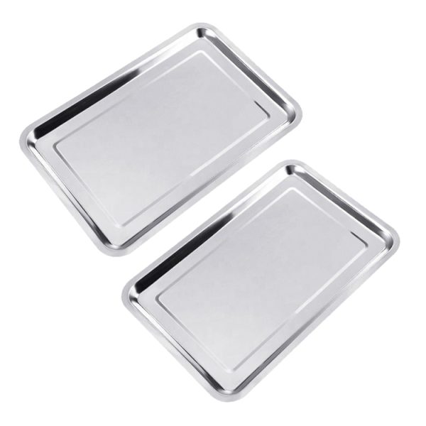 Large ServingTrays - Stainless Steel - 2 Pack