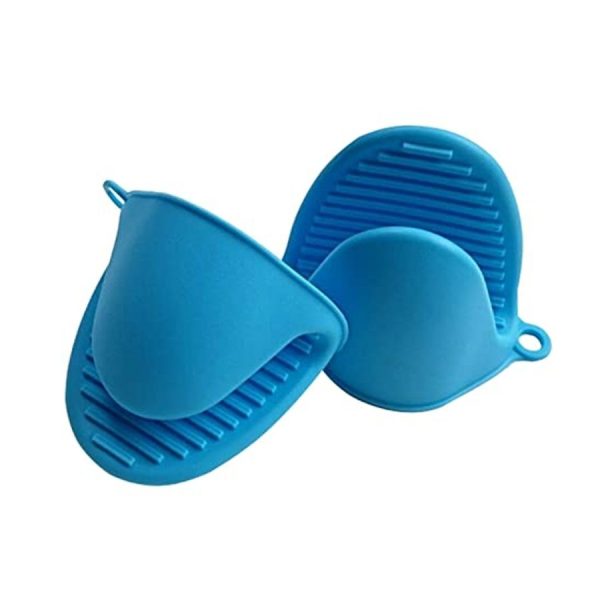 Oven Mitts 2pcs Silicone Heat Insulation Oven Gloves - Blue