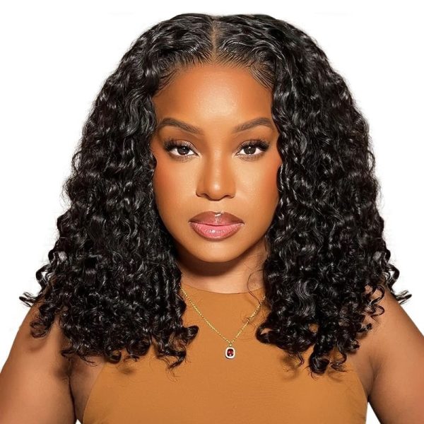 VSP 16in Glueless Wigs Bob Wigs Human Hair Kinky Curly 13x4 Lace Front Wigs
