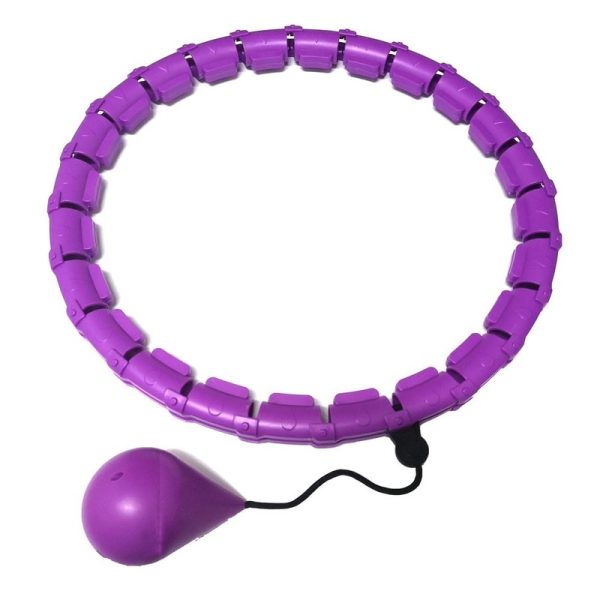 24 Knots Detachable and Size Adjustable Smart Hoola Hoop For Fitness - Purple