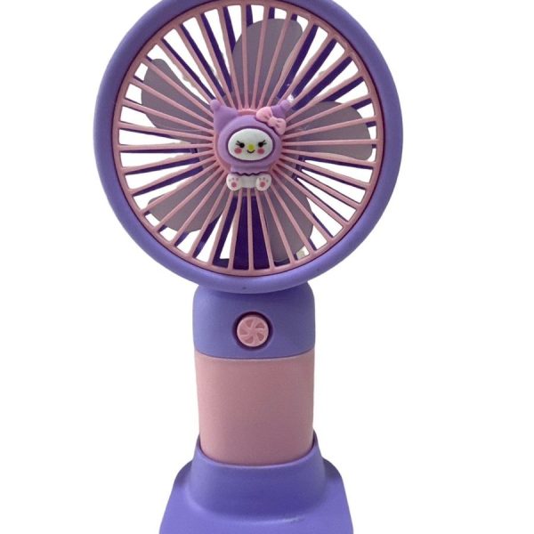 Purple, Pink Indoor & Outdoor Touch Controlled Powered Hand Fan