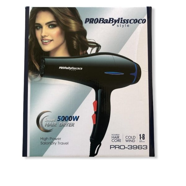 ProBabyLisscoco Smart Hair Dryer - Black, Blue
