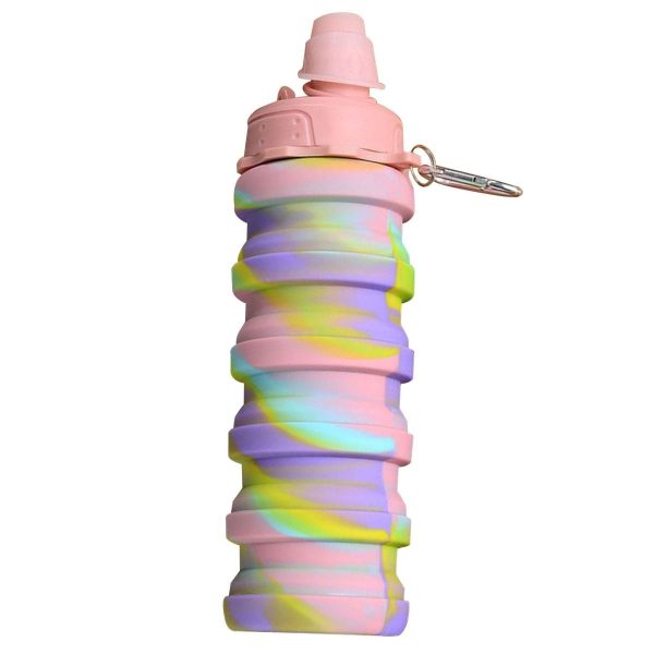 500ml Portable Silicone Foldable Water Bottle - Camouflage Powder