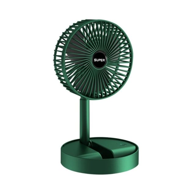 Rechargeable telescopic fan Green