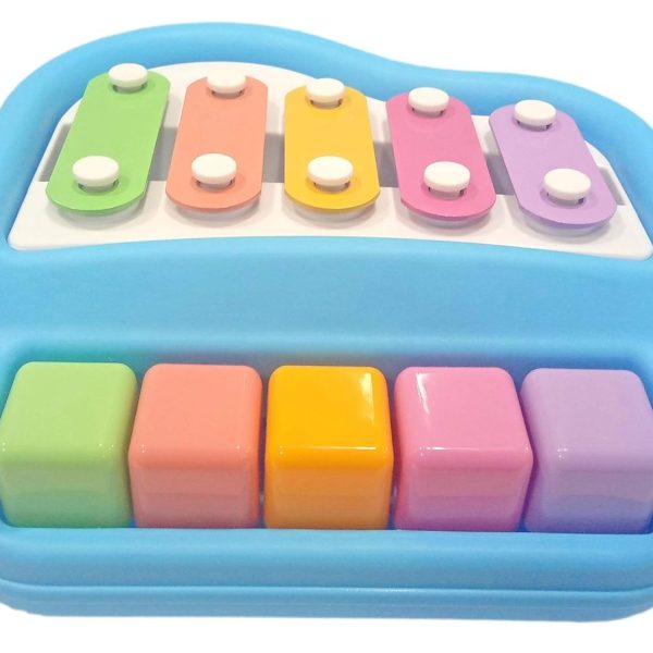 2 in 1 Xylophone and Piano Toy with Colorful Keys for Toddlers and Kids,