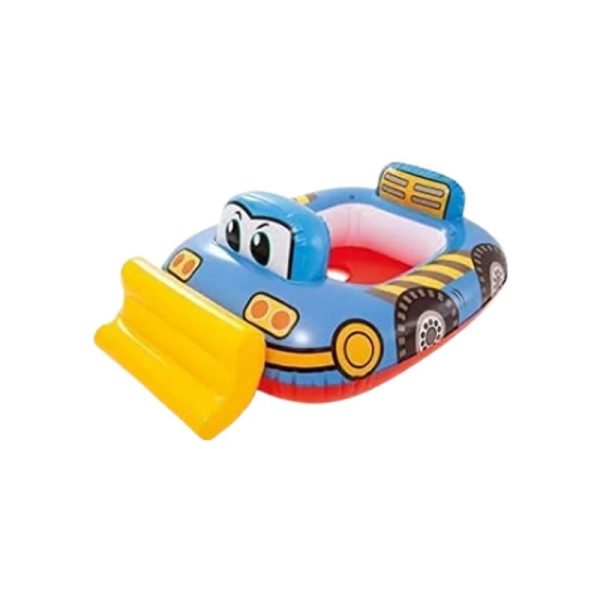 ZH-Cartoon Print Inflatable Car Baby Kids Swimming Pool Float Seat - Blue